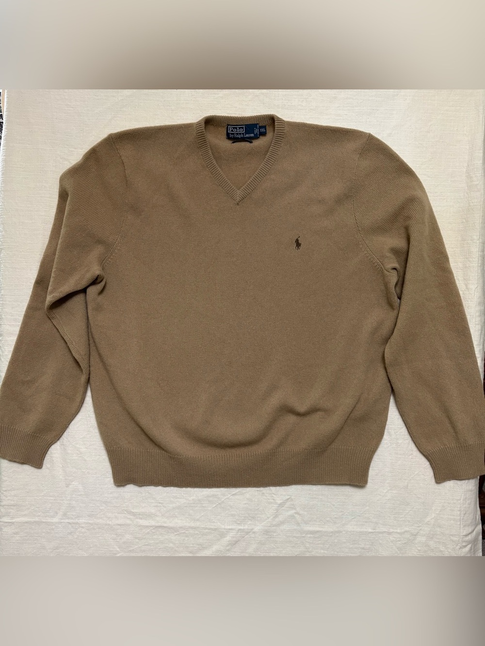 Polo Ralph Lauren lambswool v neck pony logo sweater men’s sizzle XXL